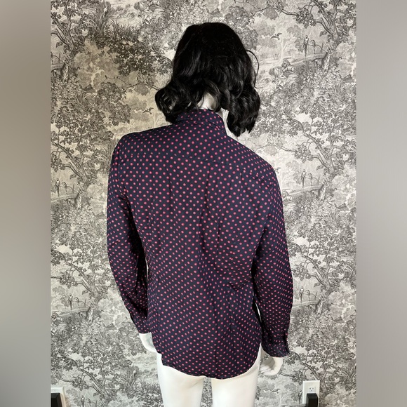 Navy Floral Print Blouse - Picture 5 of 8